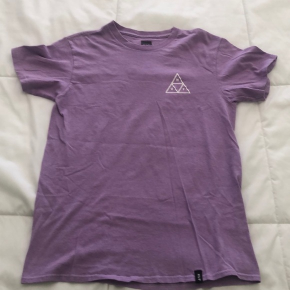 HUF Tops - Lavender HUF T-shirt with triangle design on front and back 100% cotton unisex